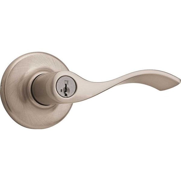 SmartKey Security Balboa Entry Lever, Satin Nickel